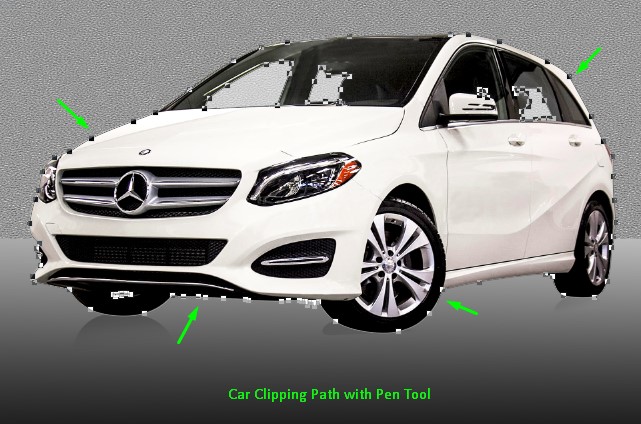 Car clipping path with pen tool