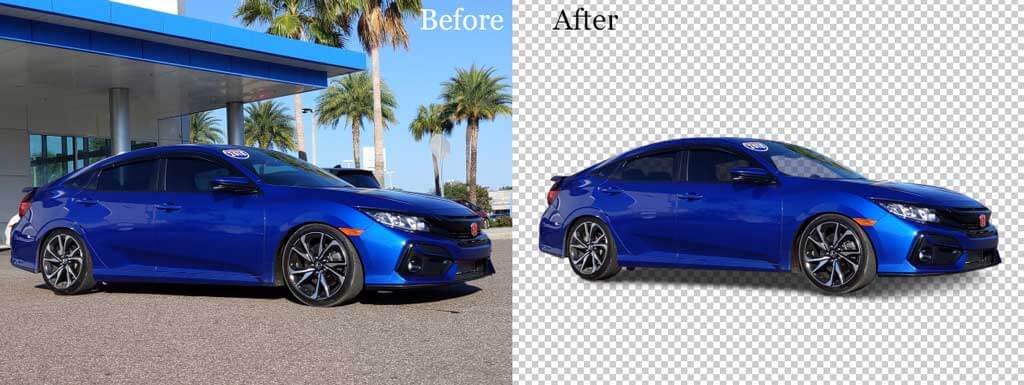 Automotive background replacement