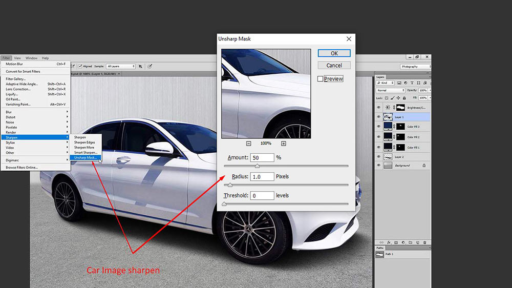 How To Edit Your Own Car Photo In Photoshop