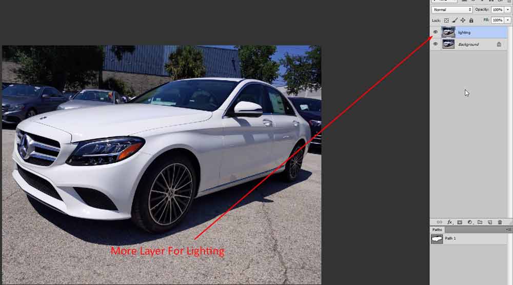 How To Editing Automobile Dealership Business Photo
