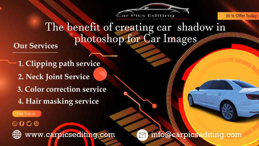 The benefit of creating car shadow in Photoshop for Car Images